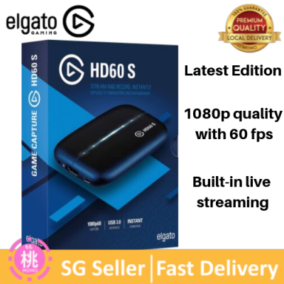 Elgato Game Capture HD60 S+或HD60 S适用于PlayStation 4、Xbox One和Xbox 360，或任天堂Switch游戏，全高清1080p 60fps HD60S或HD60S+